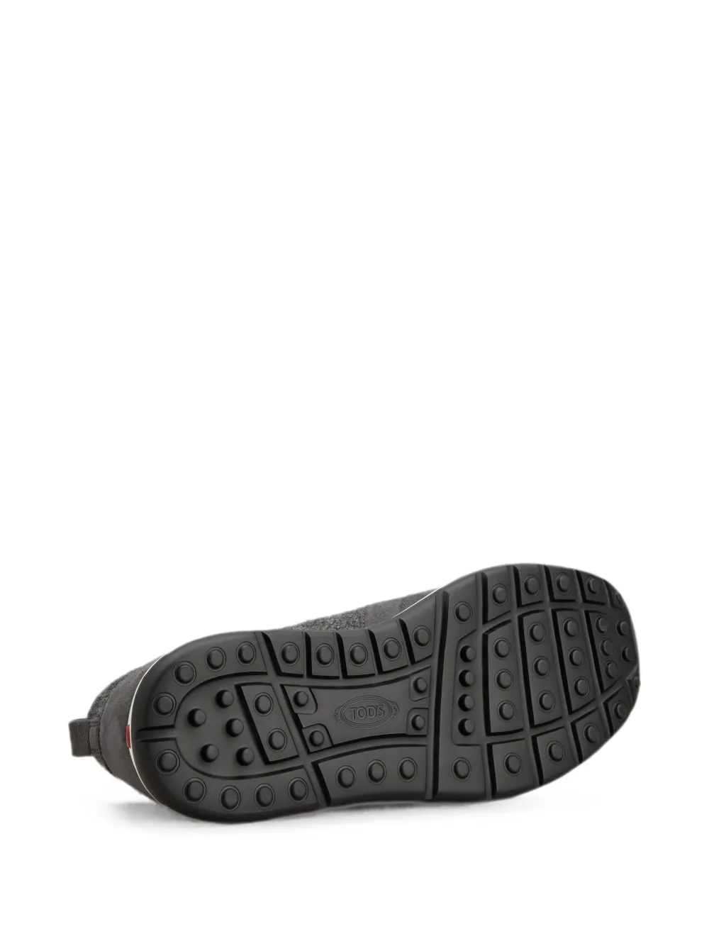 Tod's suede-panelled felt sneakers Grijs