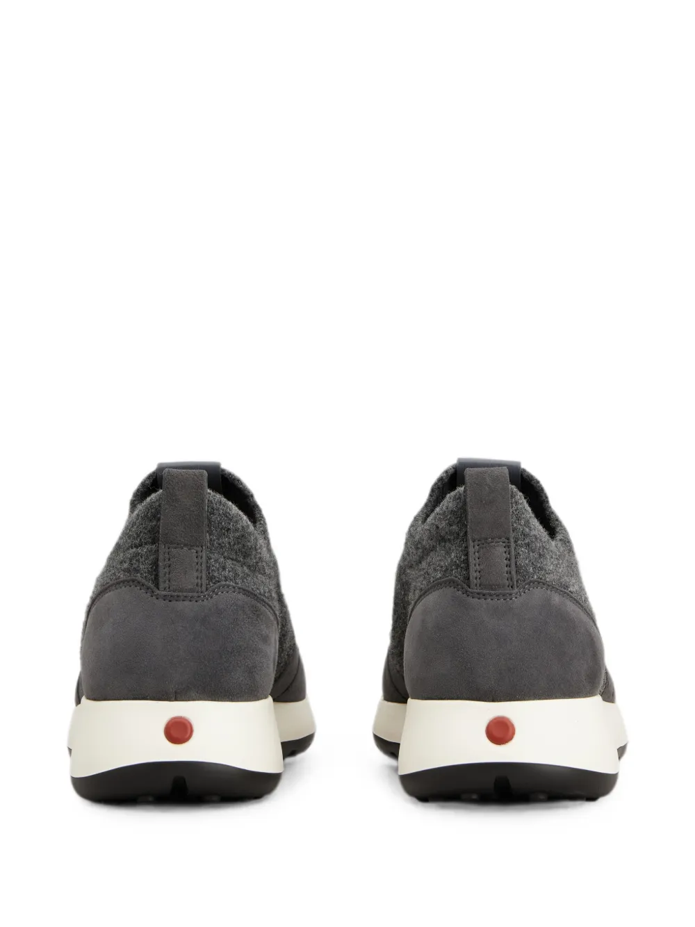Tod's suede-panelled felt sneakers Grijs