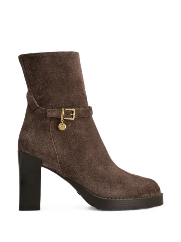 Tod's Buckle-detail Gomma Ankle Boots in Brown