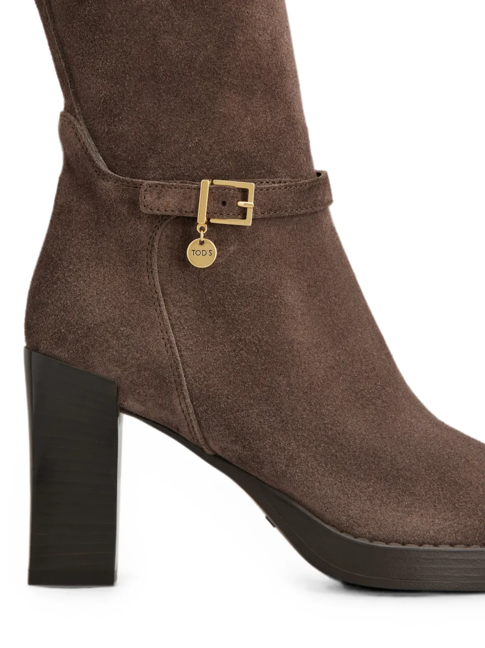 Tod's Buckle-detail Gomma Ankle Boots in Brown, view 4