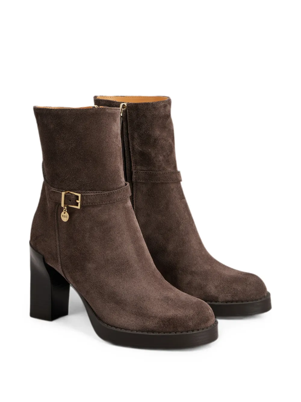 Tod's Buckle-detail Gomma Ankle Boots in Brown, view 2