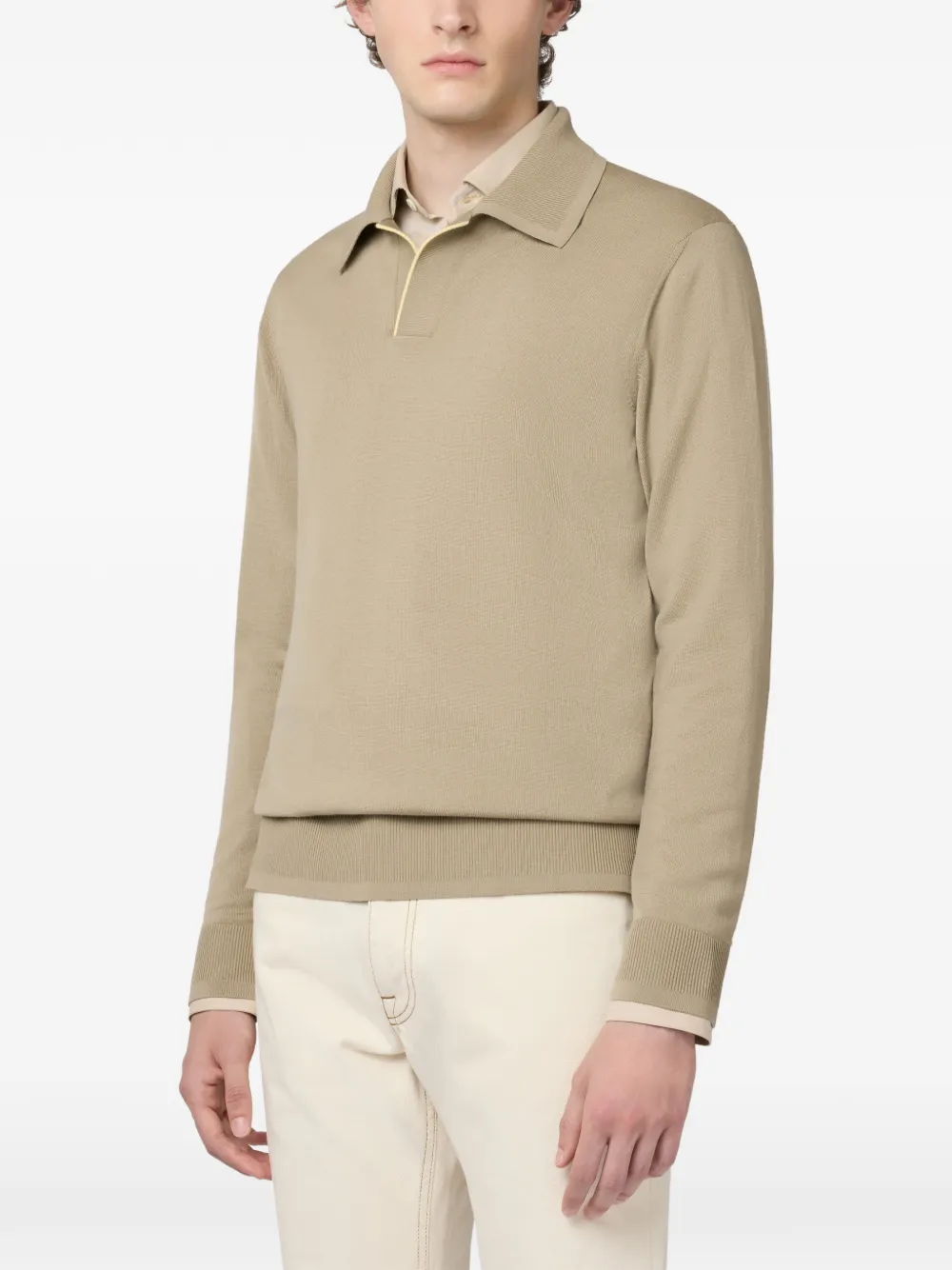 Tod's Poloshirt van merinowol Beige