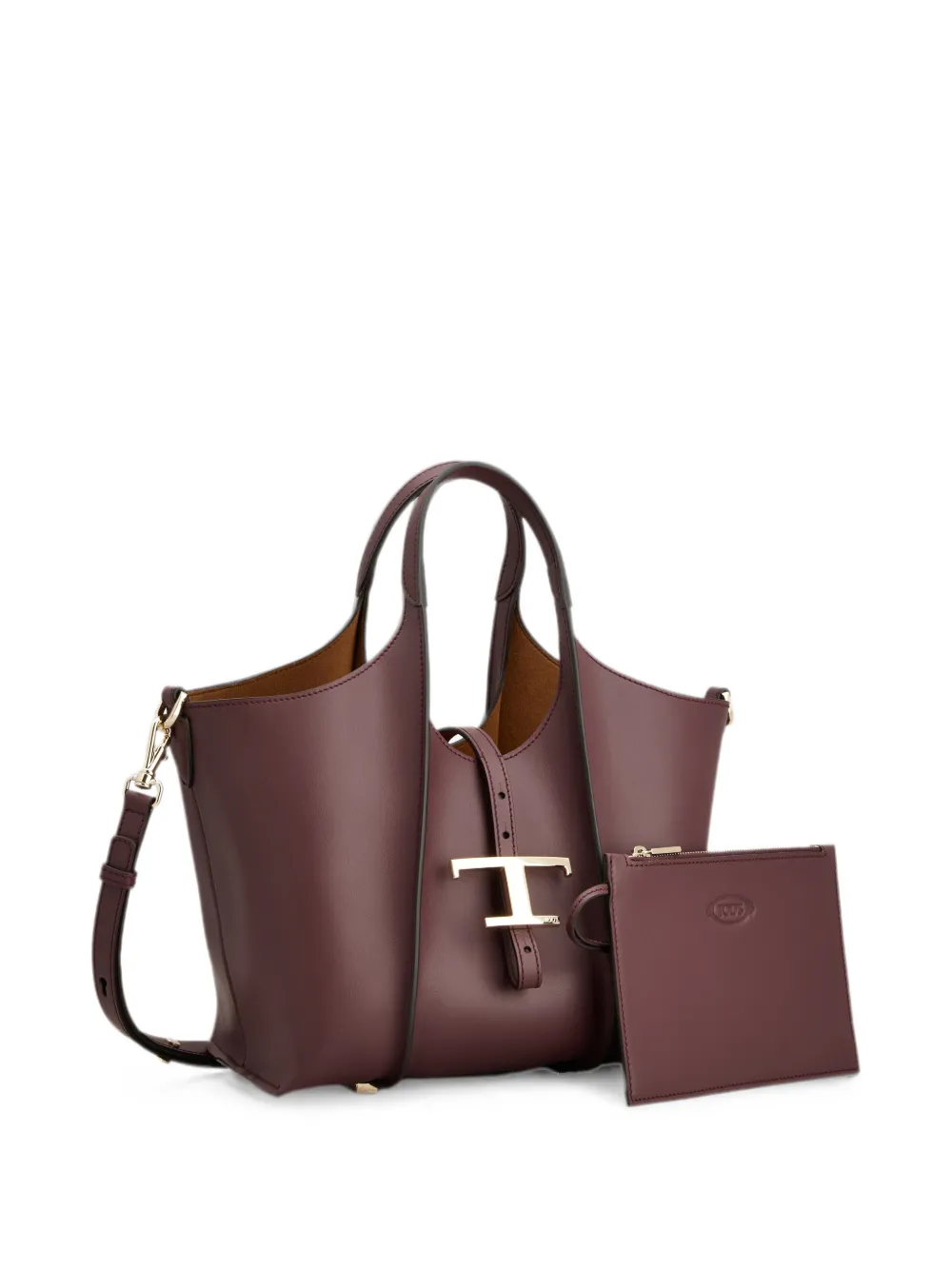 Tod's T Timeless medium shopper Rood