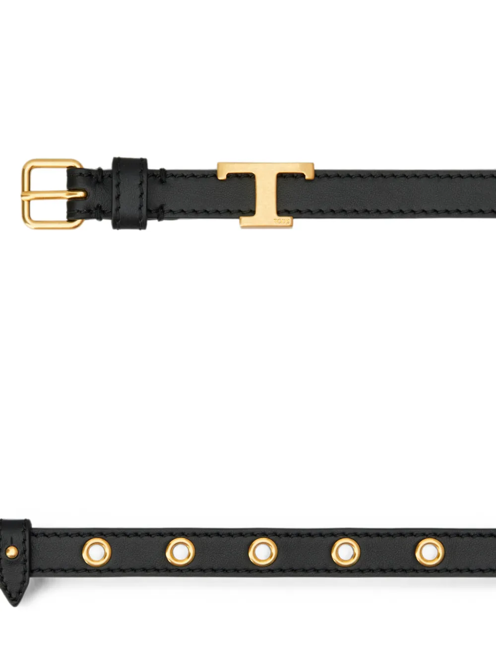 Tod's T Timeless riem verfraaid met ringlets Zwart
