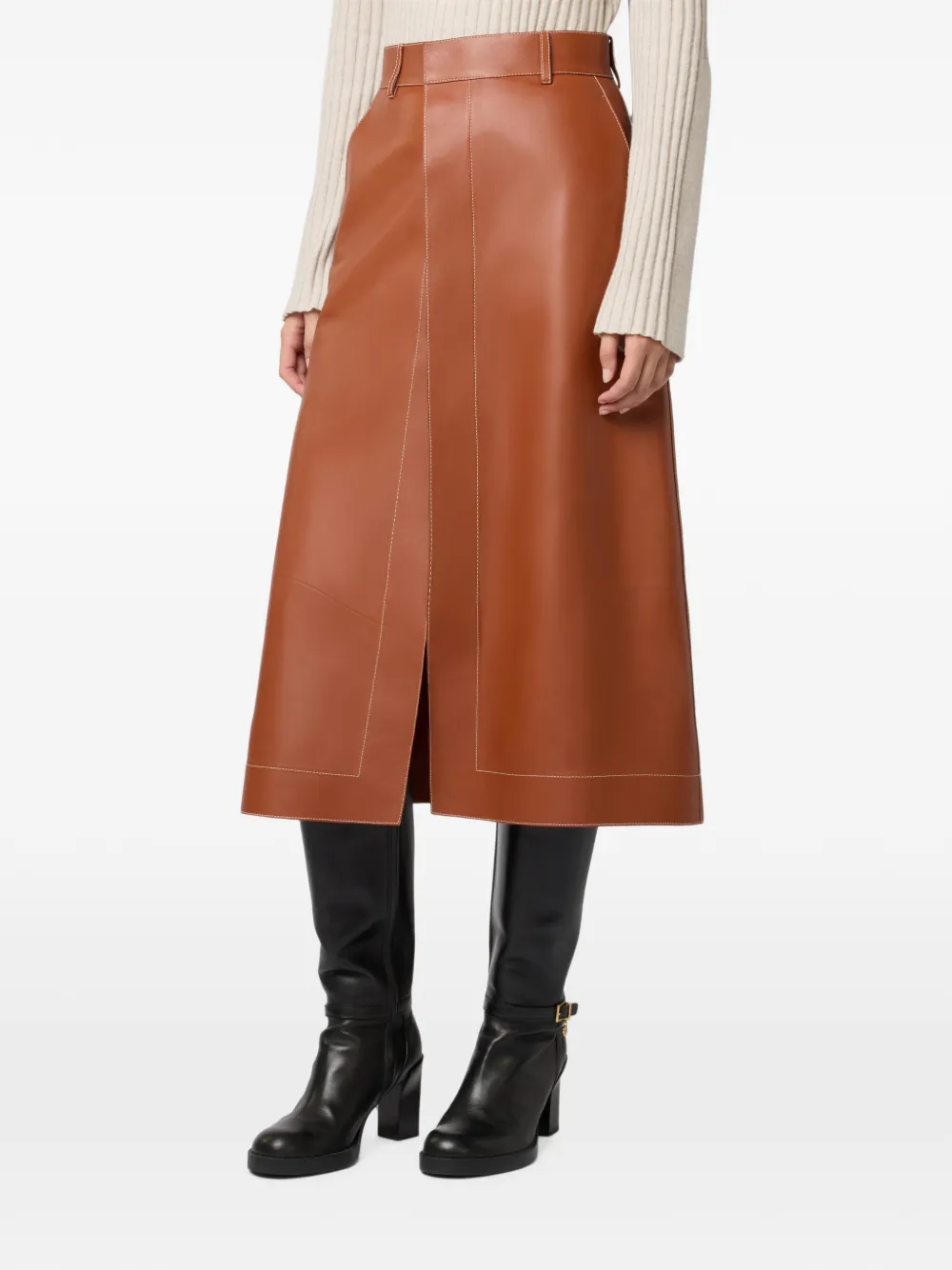 Tod's Leren rok Bruin
