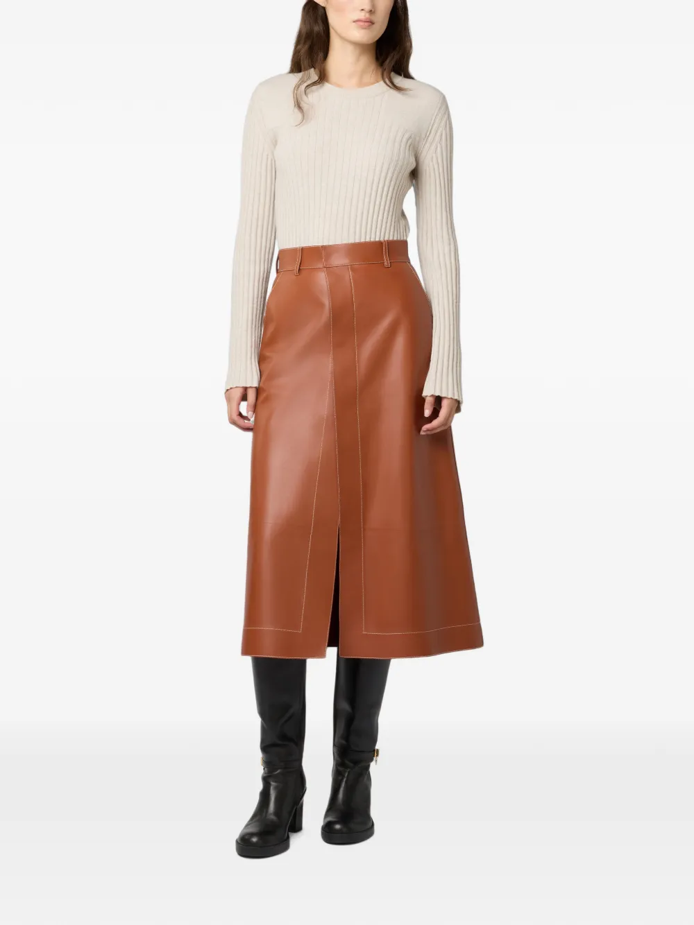 Tod's Leren rok Bruin