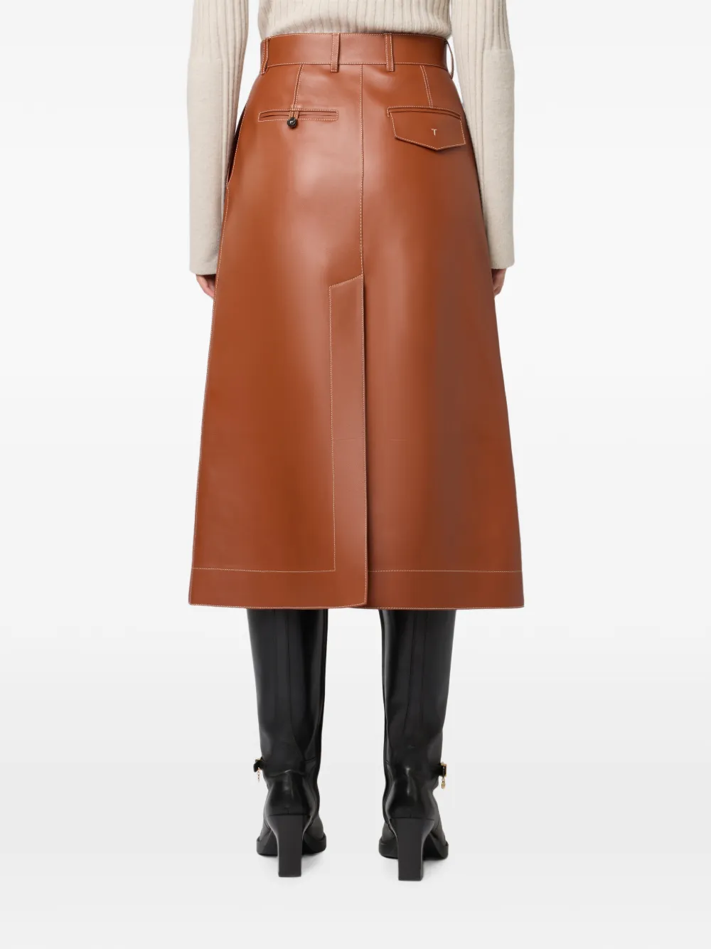 Tod's Leren rok Bruin