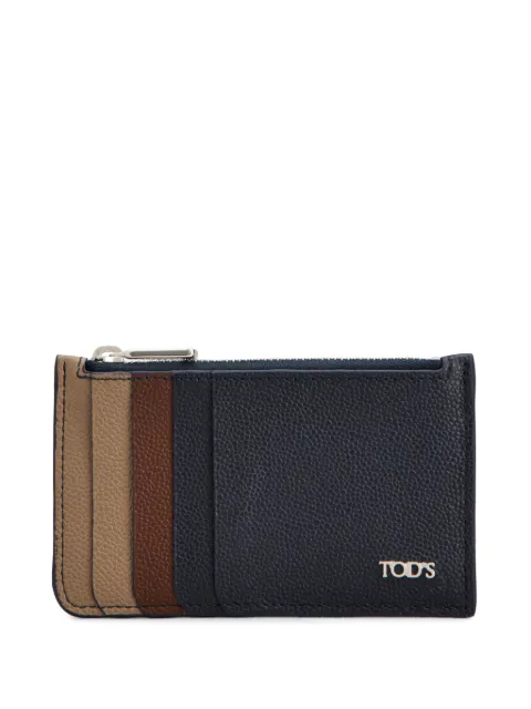 Tod's zipped card holder in leather