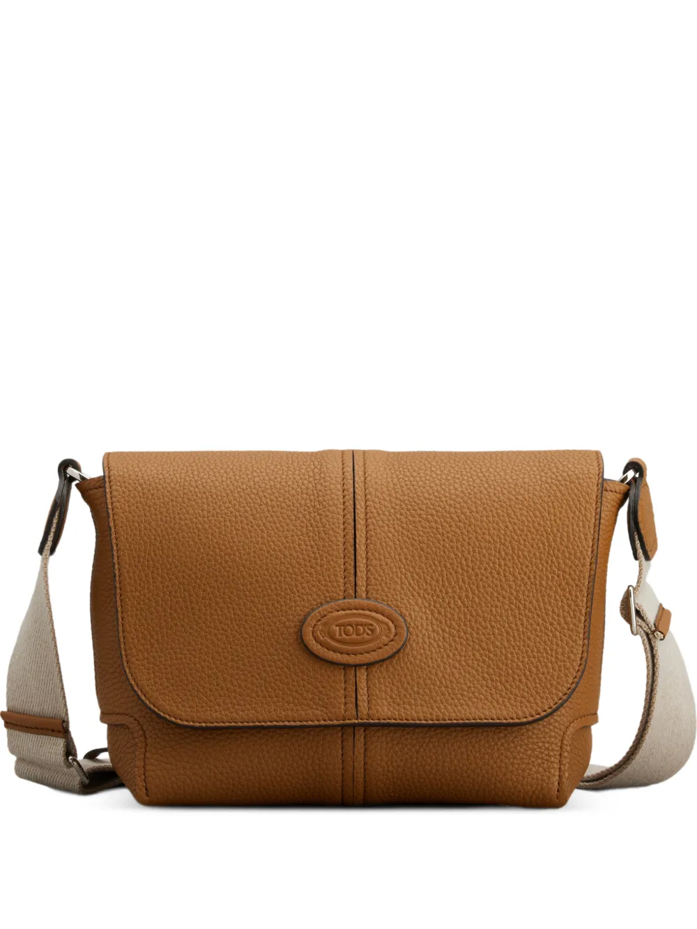 Tod's Borsa a spalla con placca logo - Marrone
