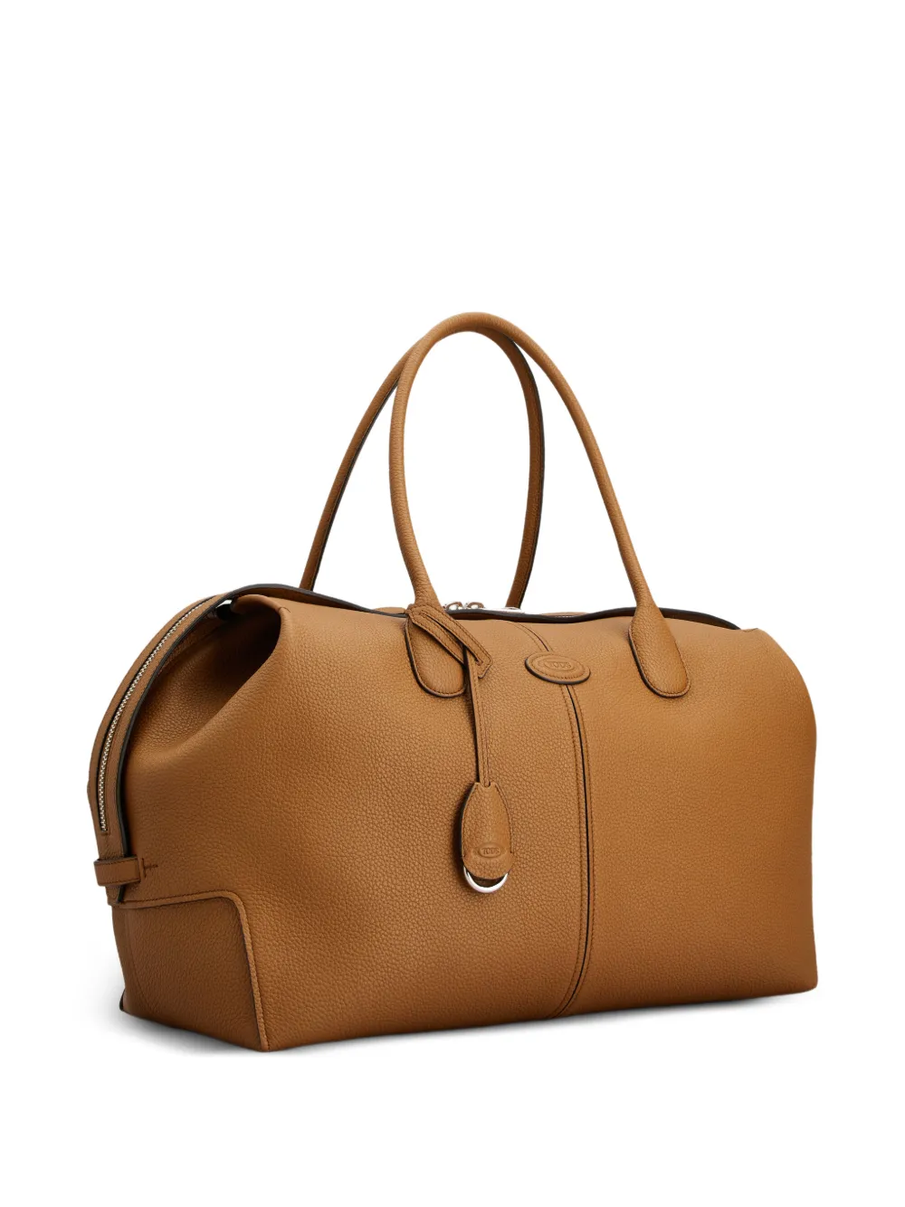 Tod's Duffeltas met logo-patch en textuur Bruin