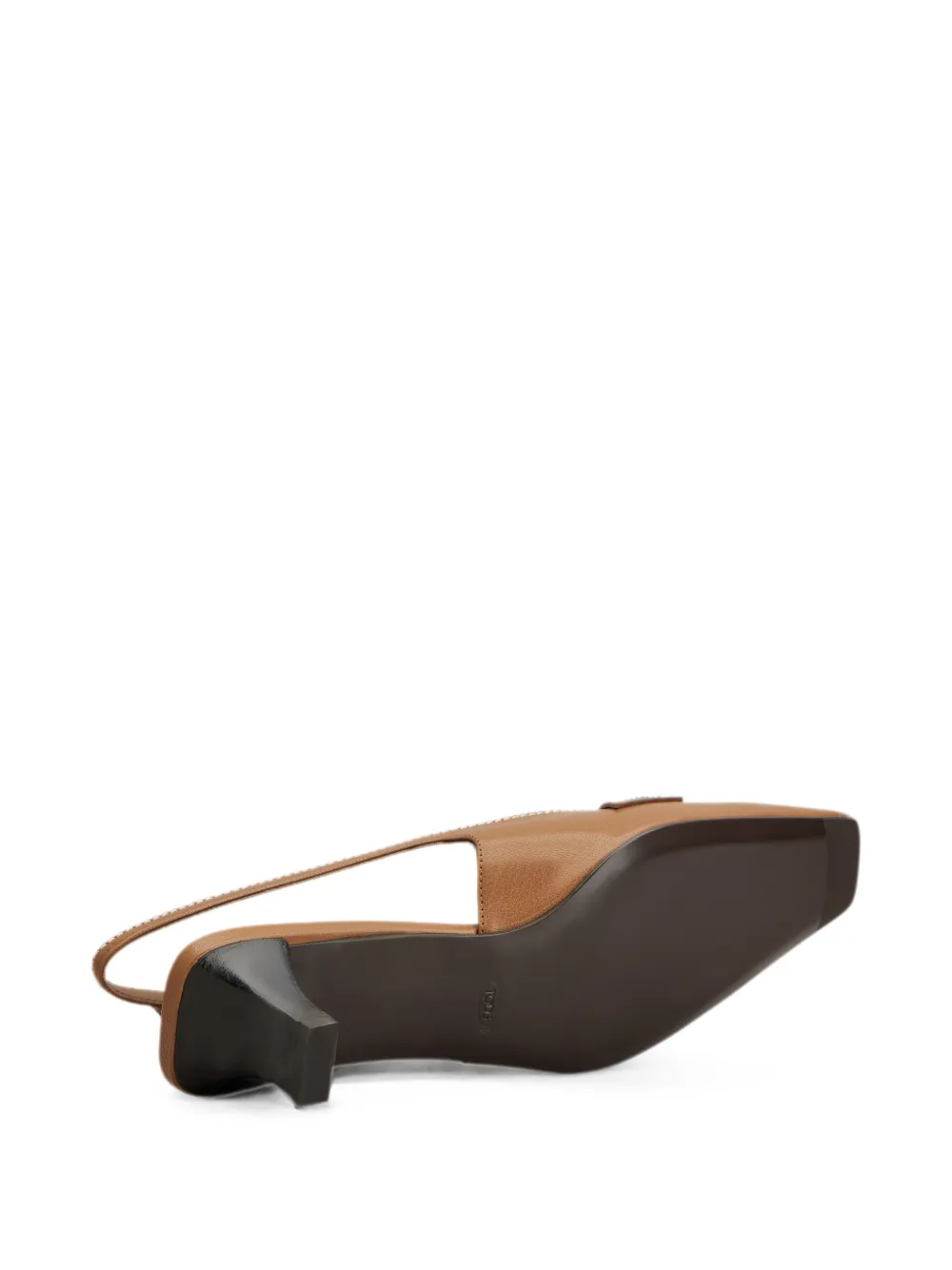 Tod's Leren slingback pumps Bruin