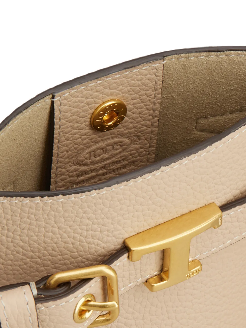 Tod's Grote telefoonhoes van leer Beige