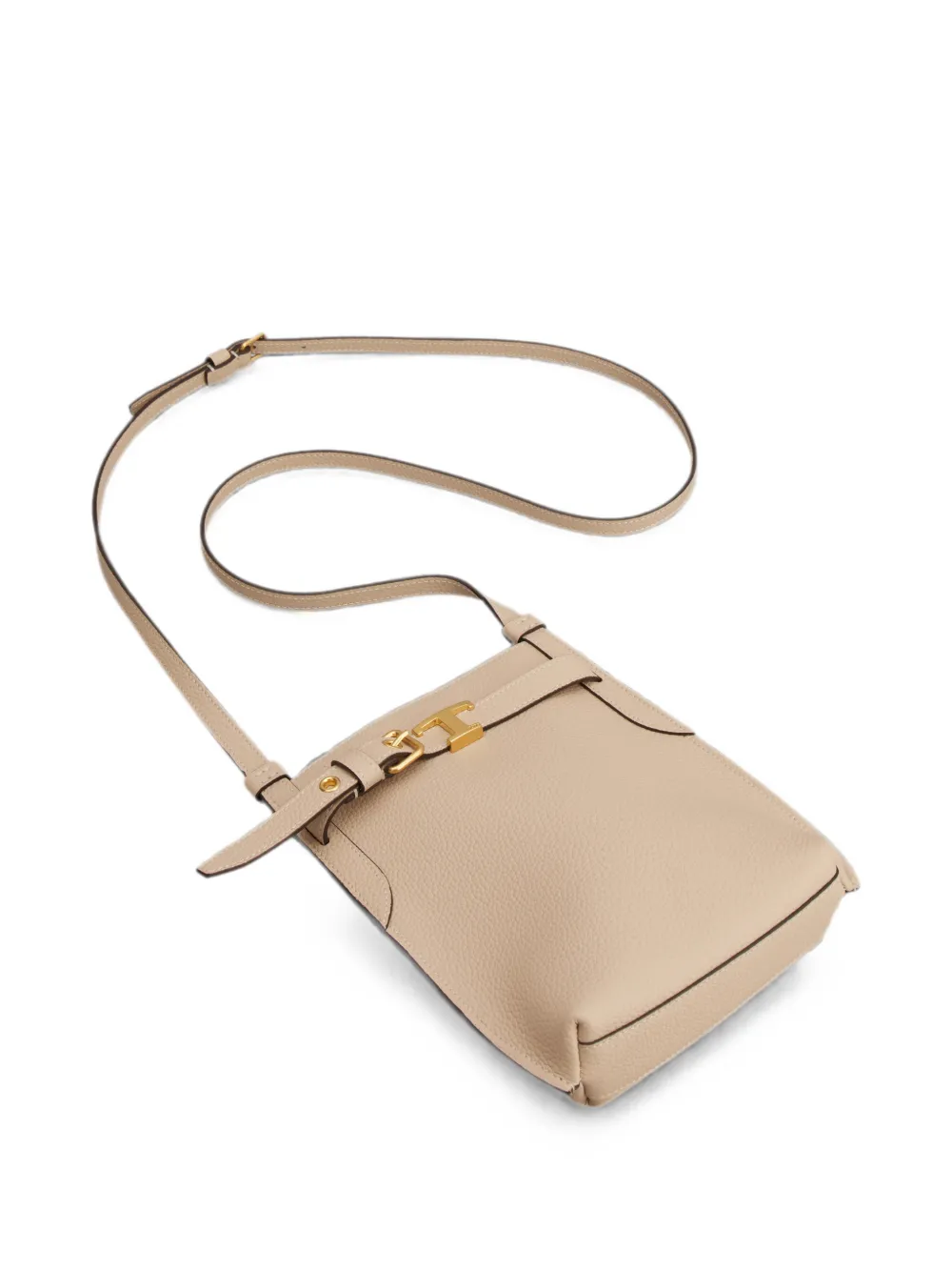 Tod's Grote telefoonhoes van leer Beige