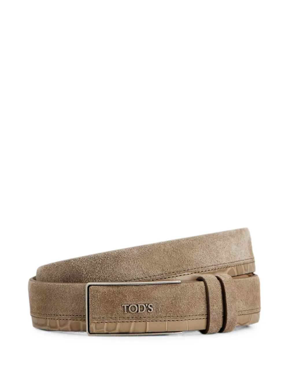 Tod's logo-plaque paneled belt