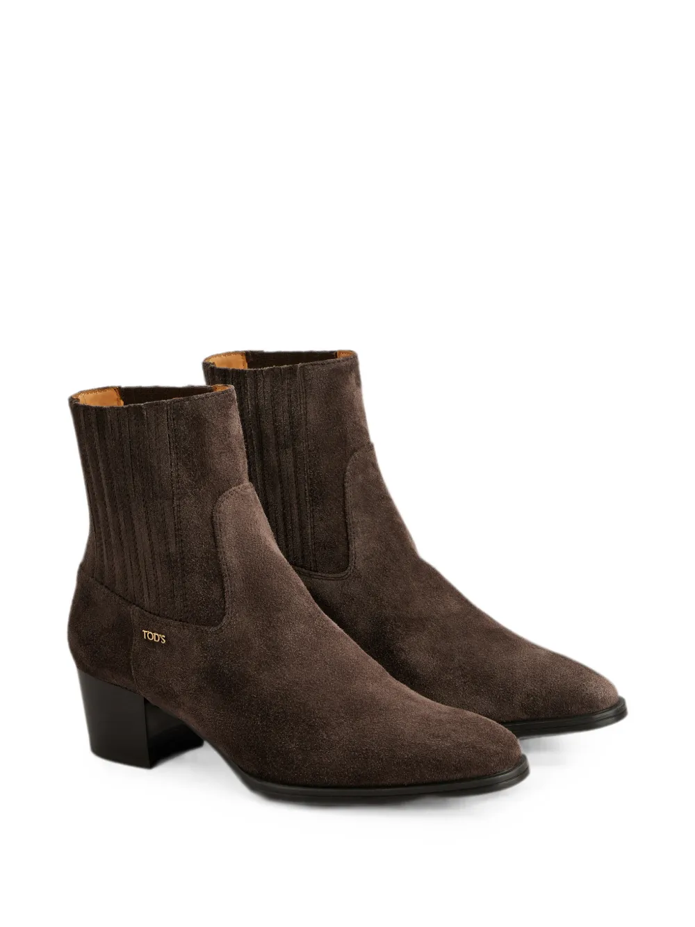 Tod's Enkellaarzen met logoplakkaat Bruin
