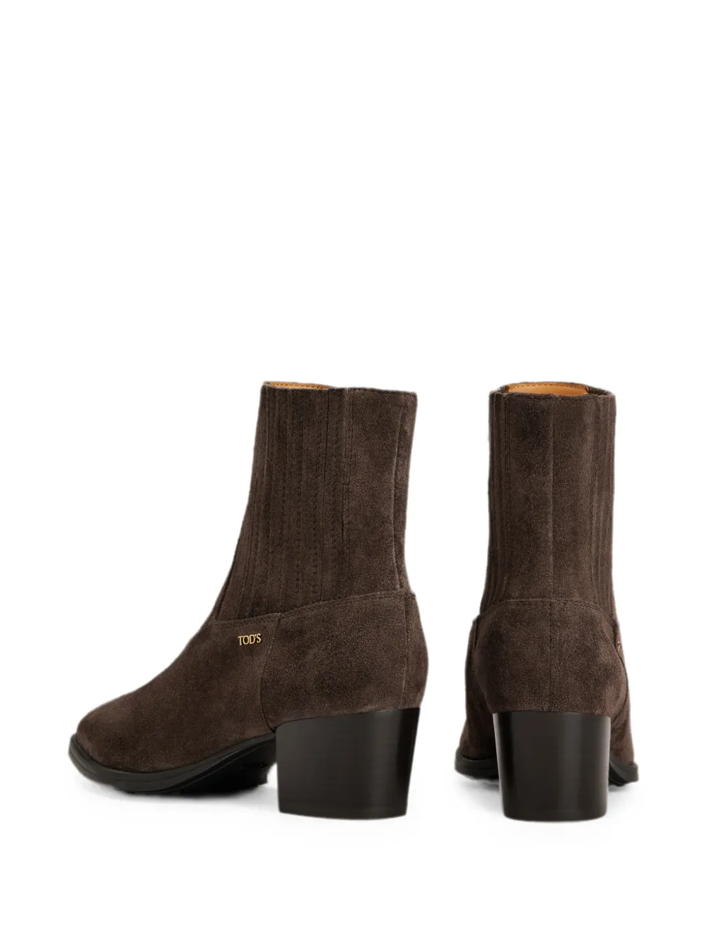 Tod's Enkellaarzen met logoplakkaat Bruin