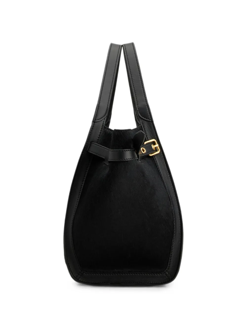 Tod's Kleine T Signature leren shopper met pony-effect Zwart