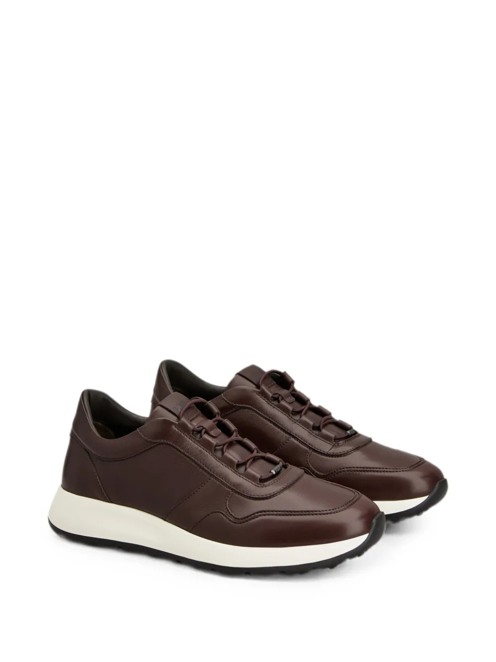 Tod's Red Dot sneakers in leather Bruin