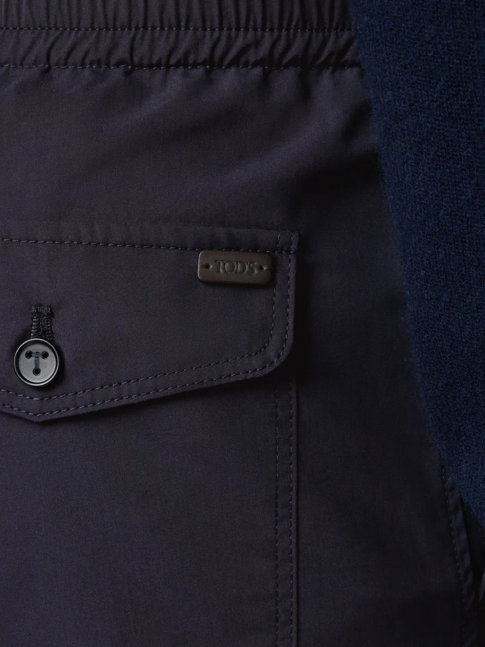 Tod's Broek van technisch katoen met trekkoord Blauw