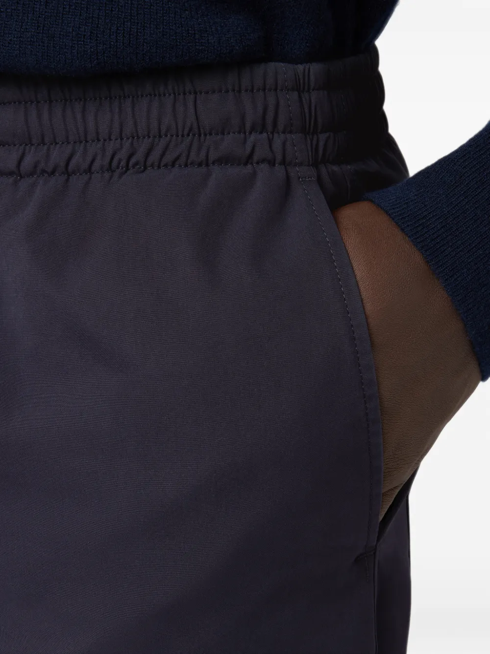 Tod's Broek van technisch katoen met trekkoord Blauw