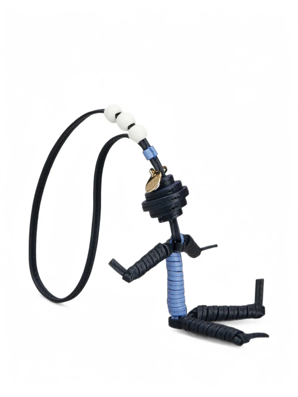 Tod's man charm in leather Blauw