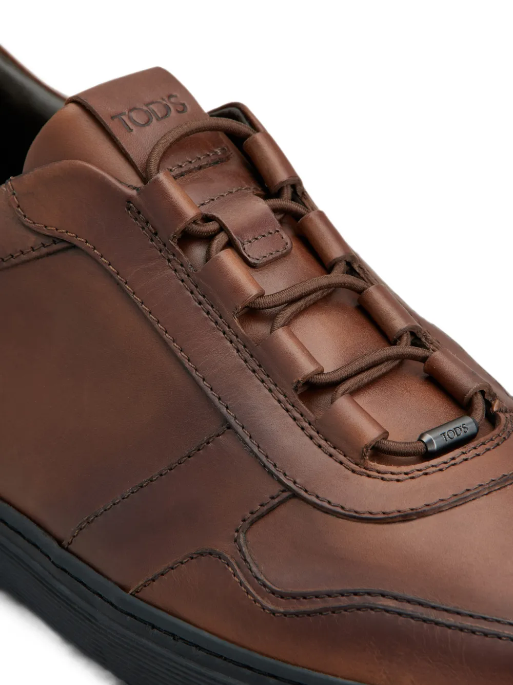 Tod's Leren sneakers met elastische veters Bruin