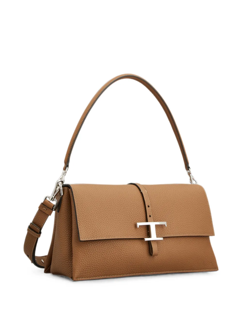 Tod's Kleine T Timeless leren tas met klep Bruin