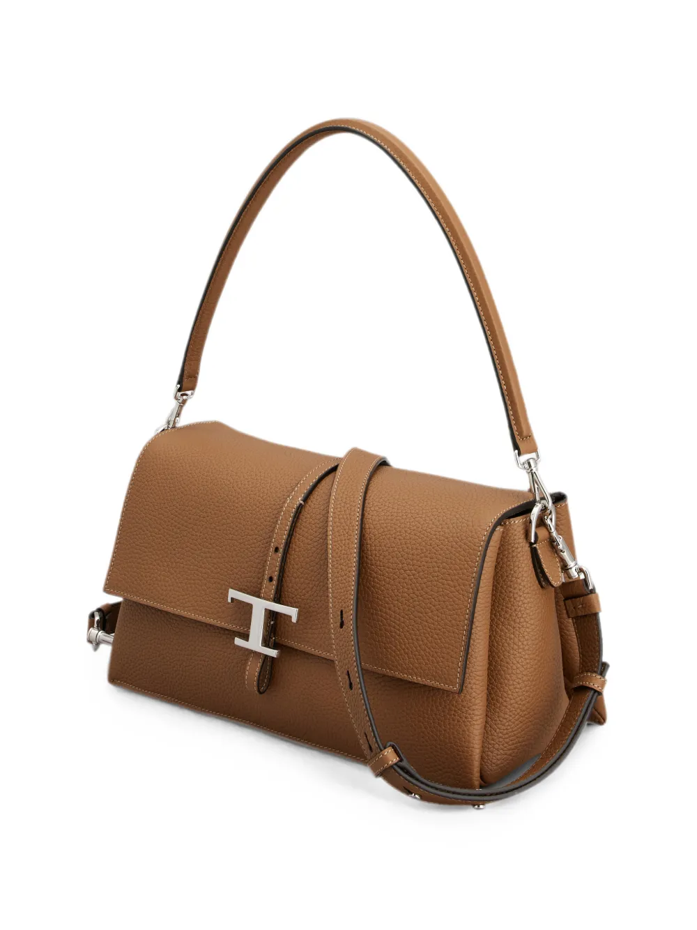 Tod's Kleine T Timeless leren tas met klep Bruin