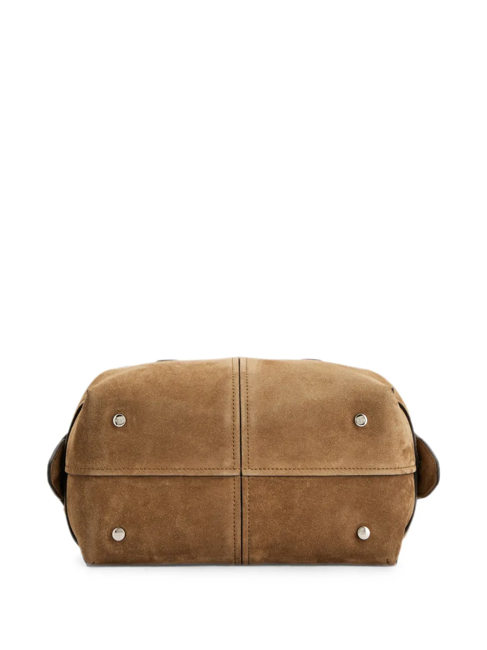 Tod's Suède shopper met krokodillen-reliëf en vlakken Beige