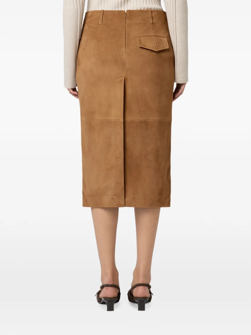 Tod's Pashmy suède rok Bruin