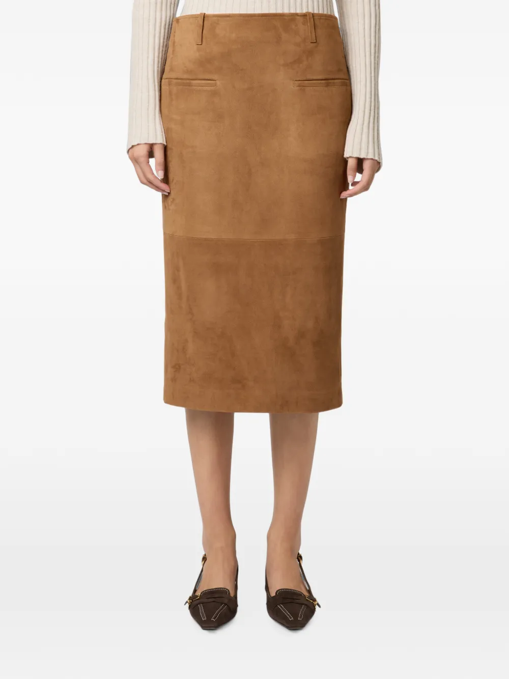 Tod's Pashmy suède rok Bruin