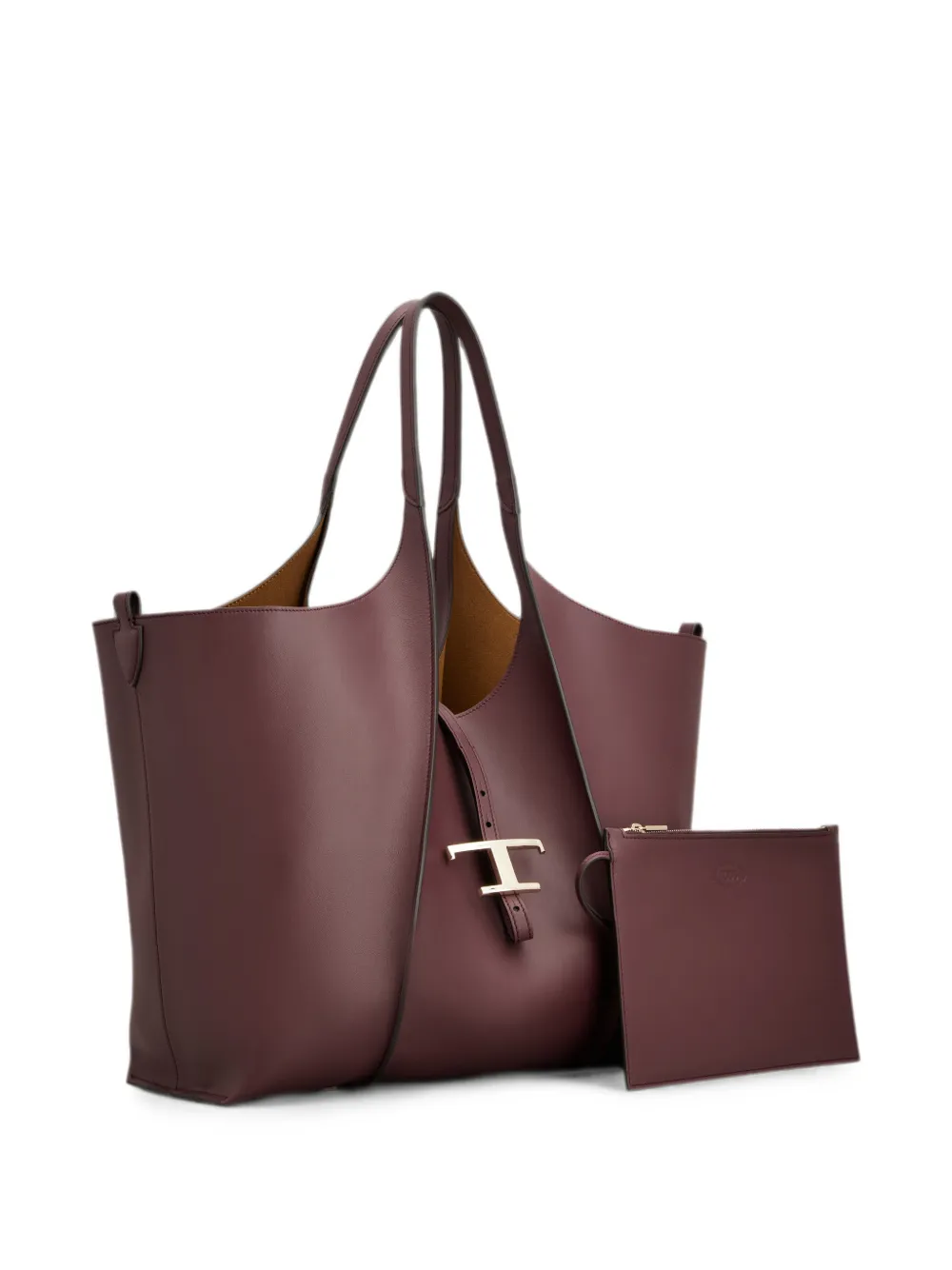 Tod's Medium T Timeless leren shopper Rood