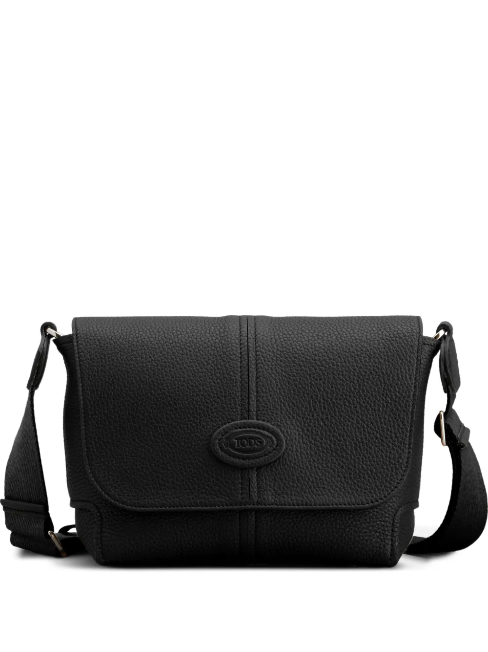 Tod's Borsa a spalla con applicazione logo - Nero