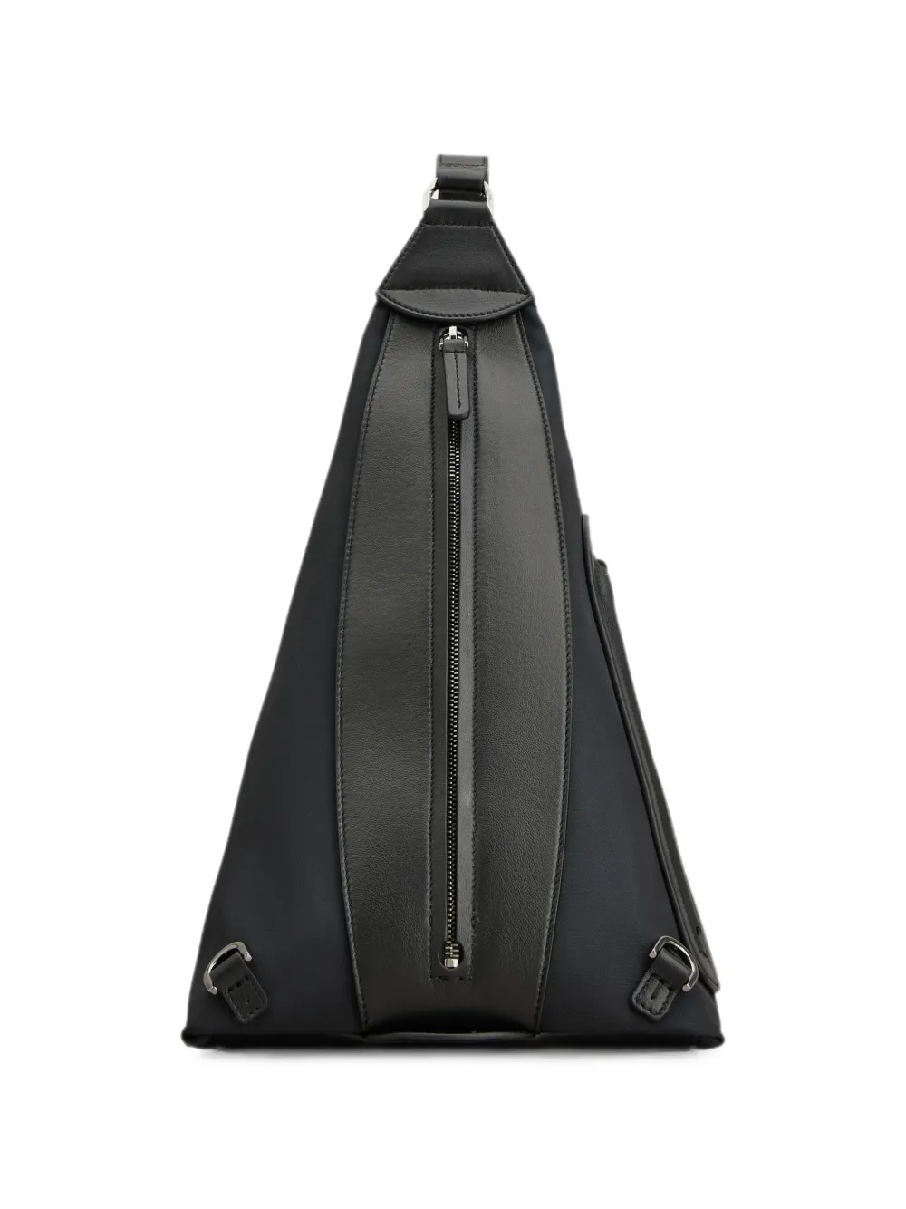 Tod's Driehoekige rugzak met leren afwerking Zwart