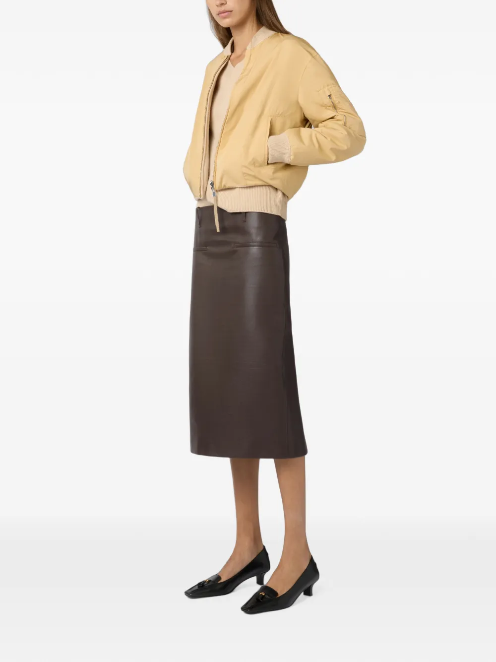Tod's Leren rok Bruin