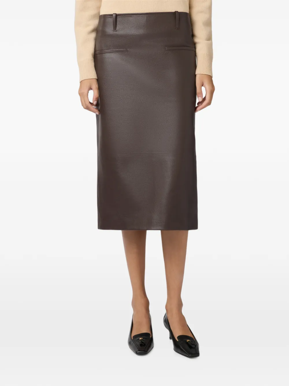 Tod's Leren rok Bruin