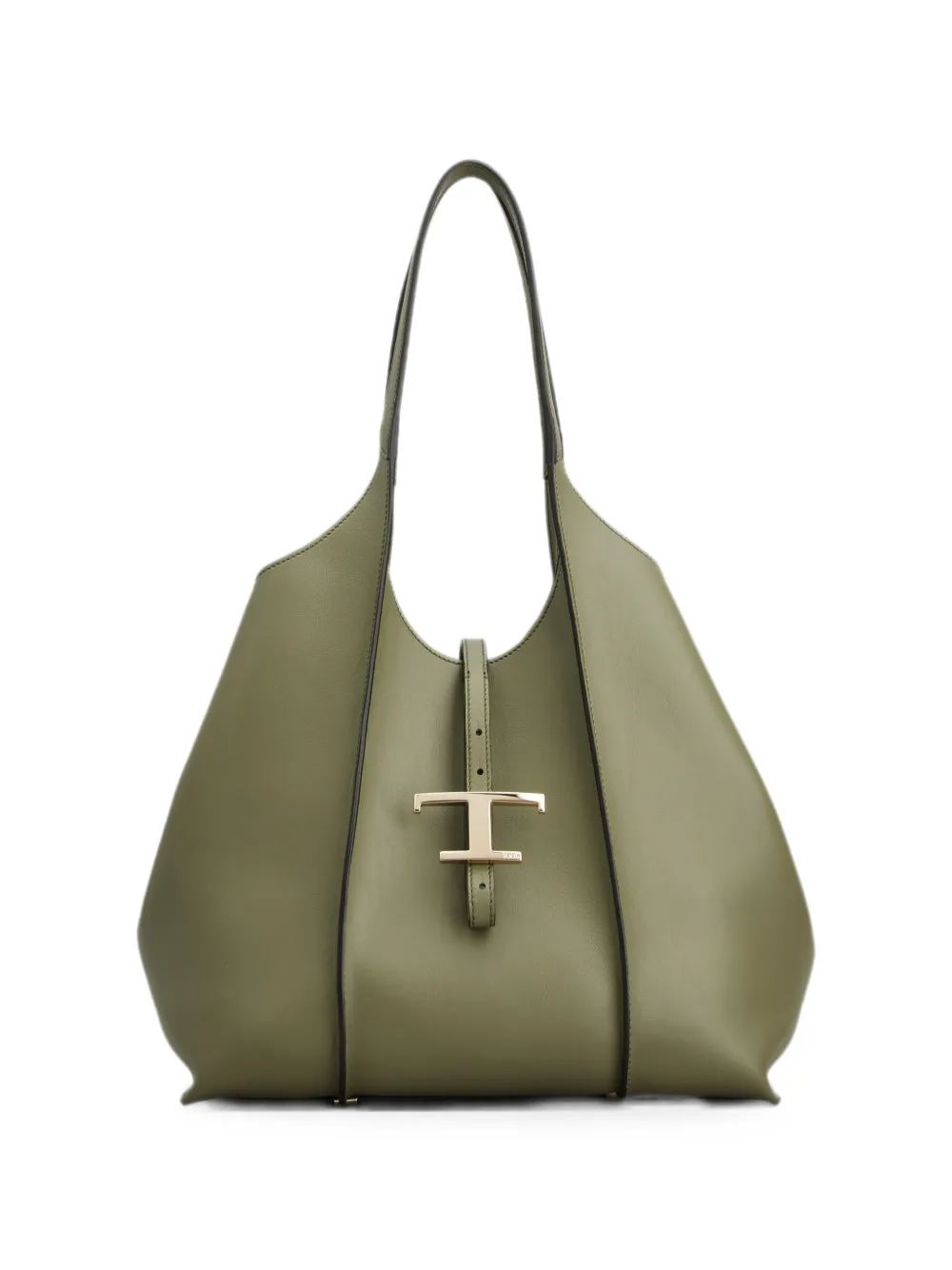 Tod's T Timeless Shopping bag in leather small - Verde