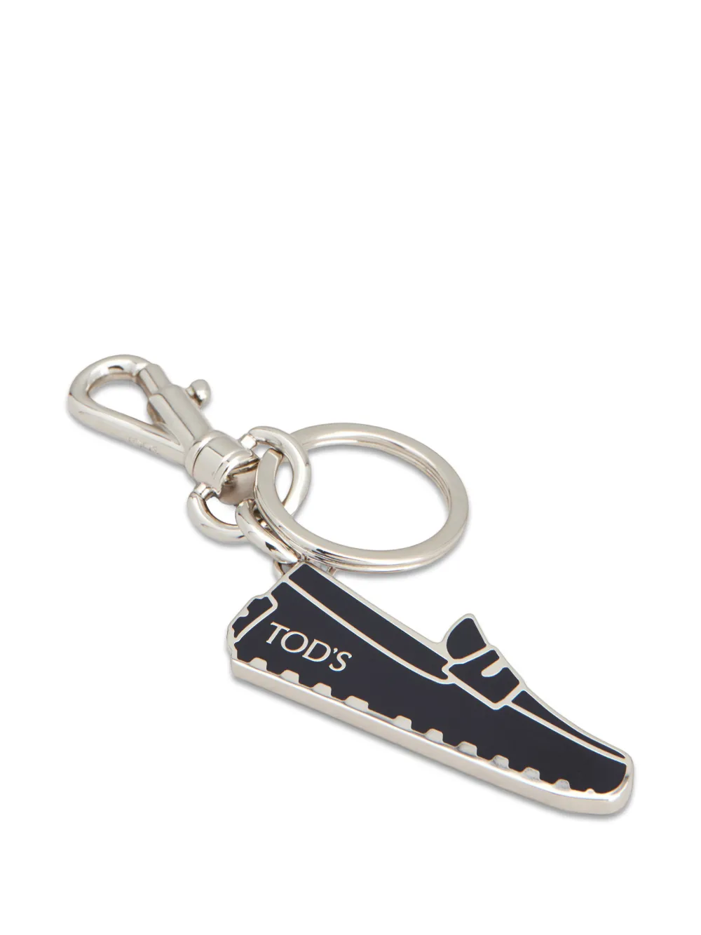 Tod's Gommino sleutelhanger met schoenbedel Zilver