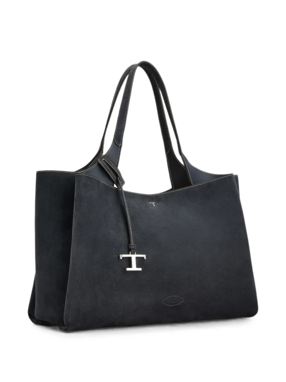 Tod's Medium suède tas Blauw