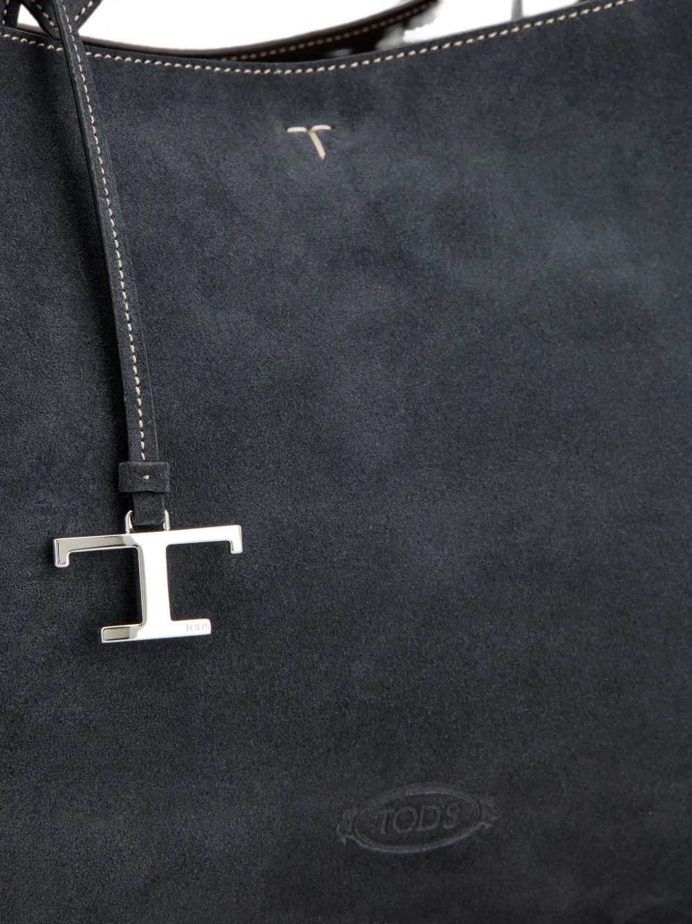 Tod's Medium suède tas Blauw