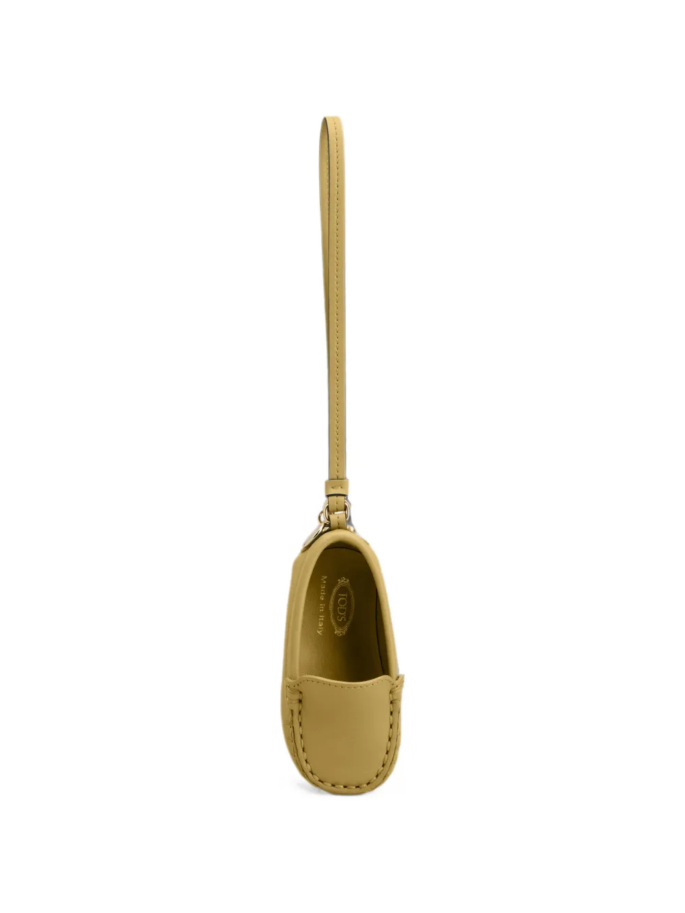 Tod's metal Dots Gommino charm in leather - Gelb