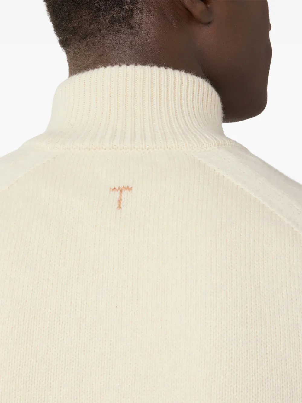 Tod's Kasjmier pullover met halve rits Beige