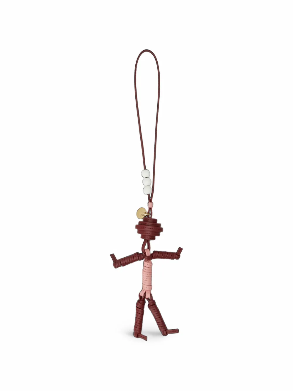 Tod's man charm in leather Rood