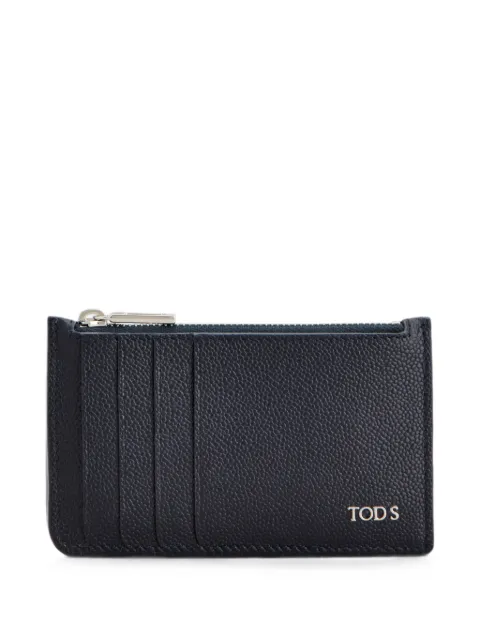 Tod's pebbled leather cardholder