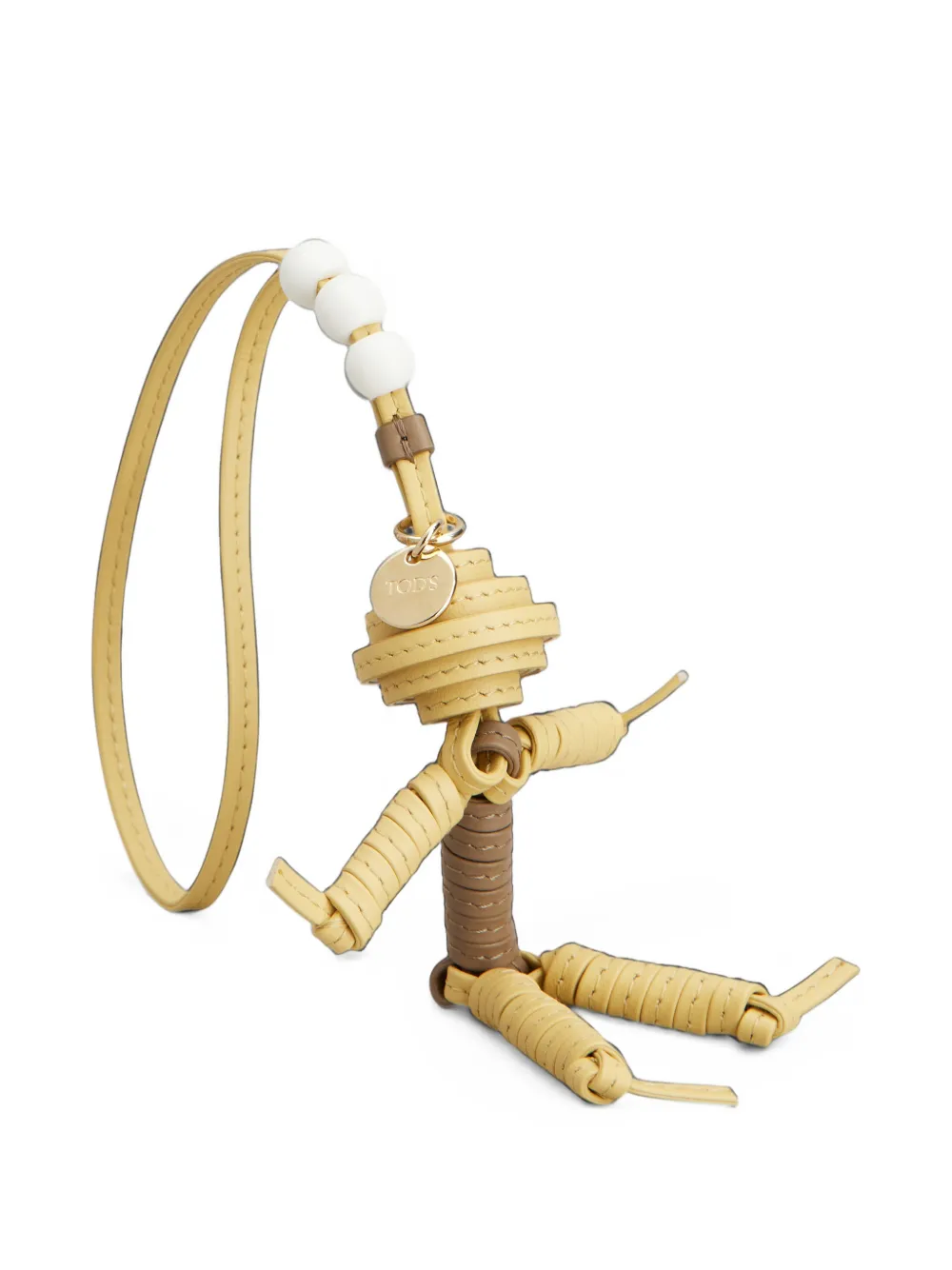 Tod's man charm in leather Geel