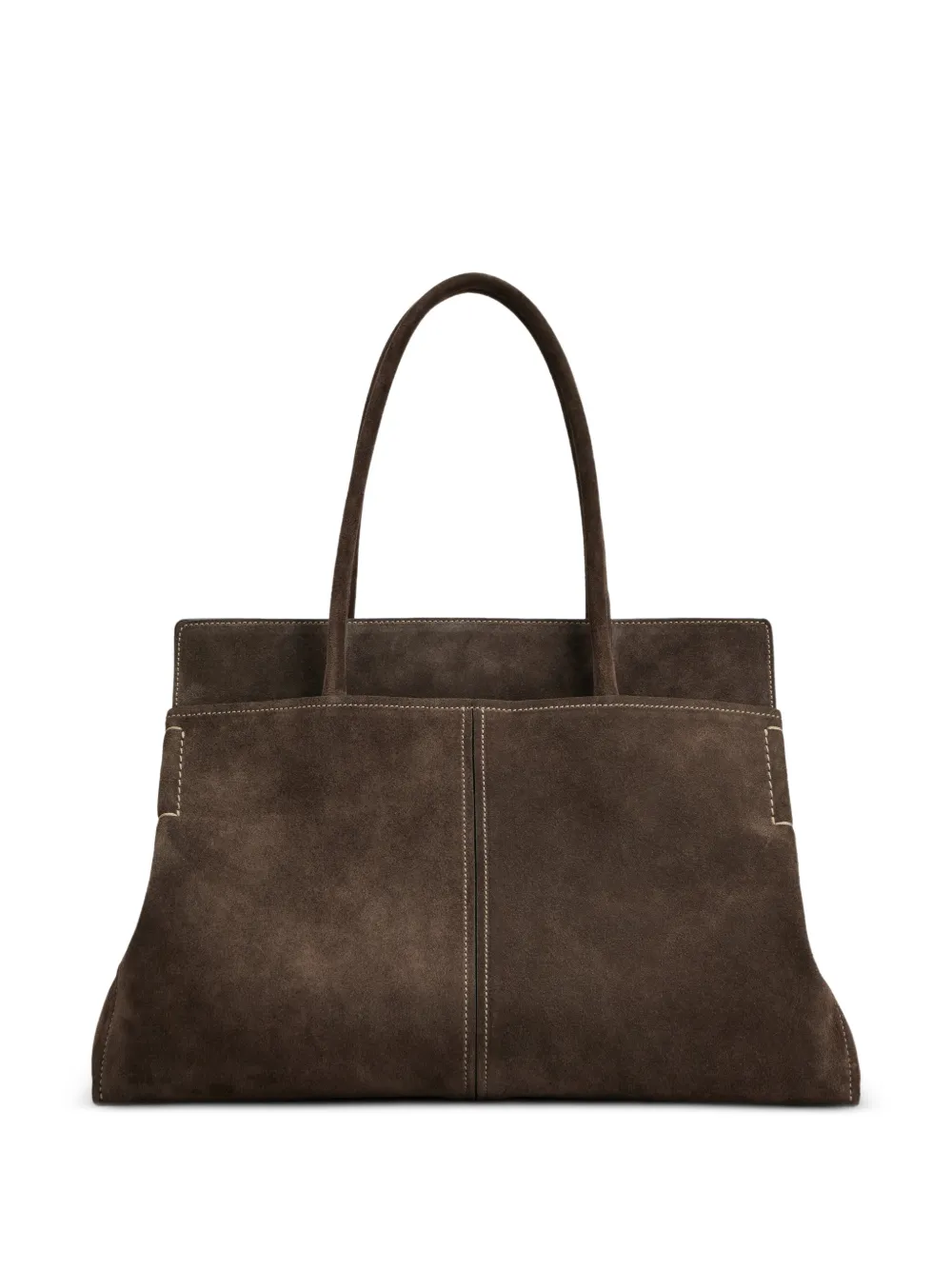 Tod's Suède shopper met logo-patch Bruin