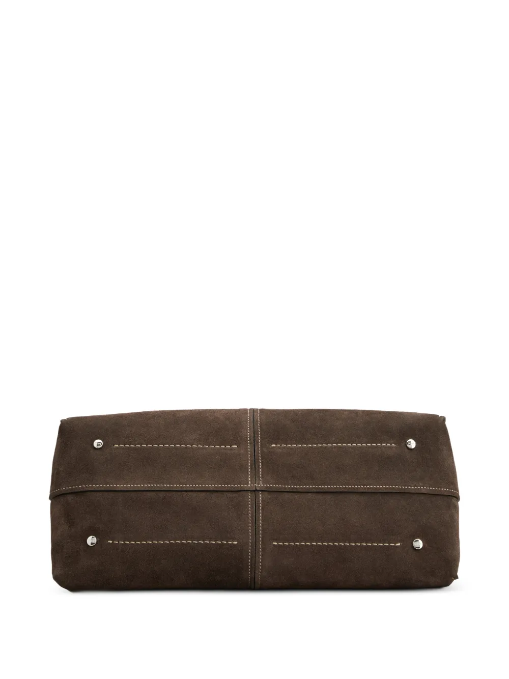 Tod's Suède shopper met logo-patch Bruin