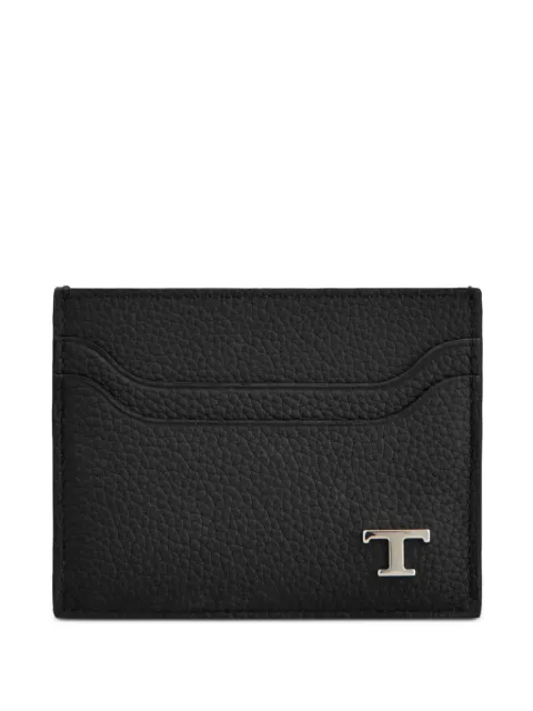 Tod's T Timeless pebbled-leather card holder
