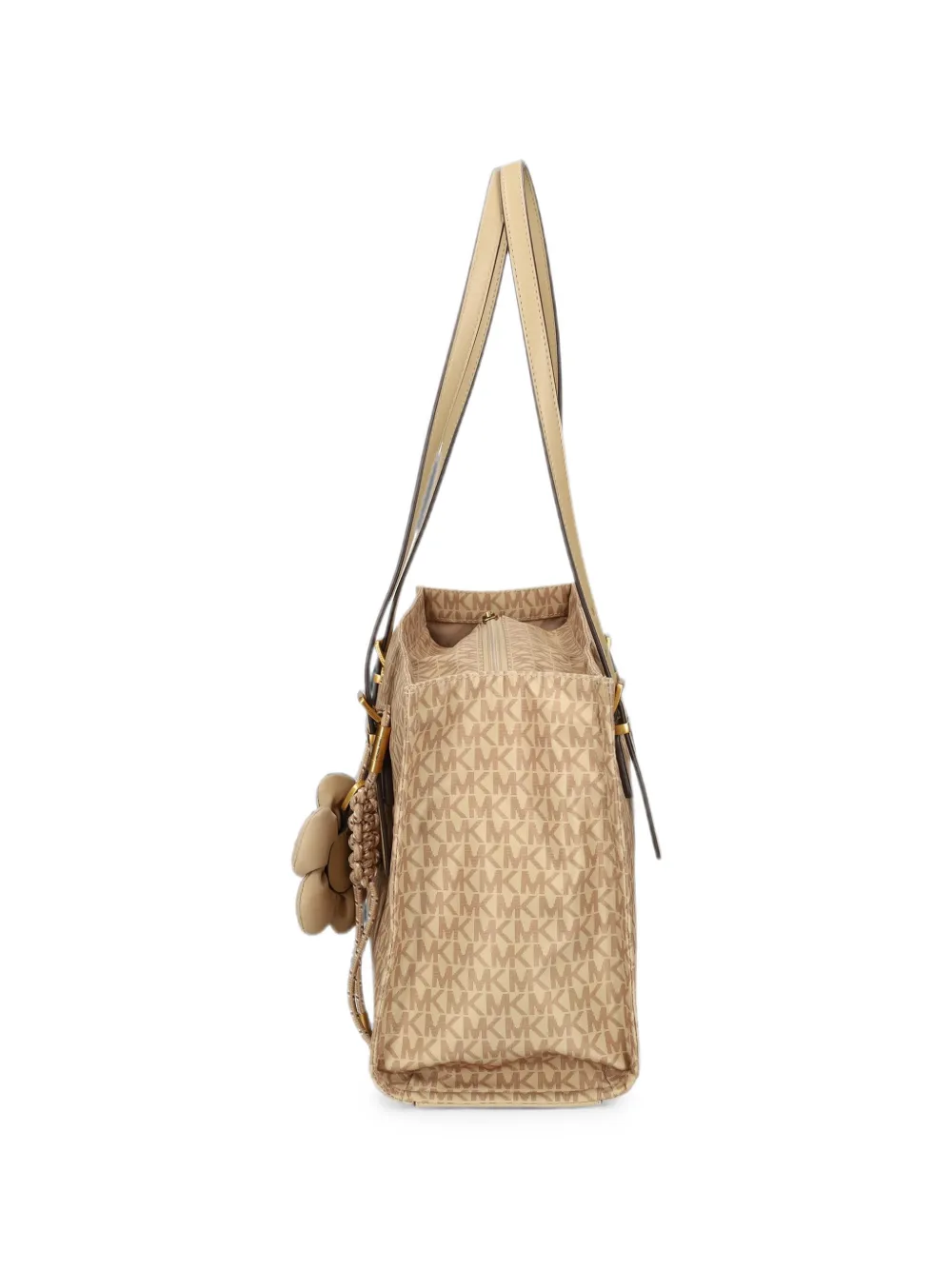 Michael Kors Medium Zadie schoudertas met logo-patroon Beige