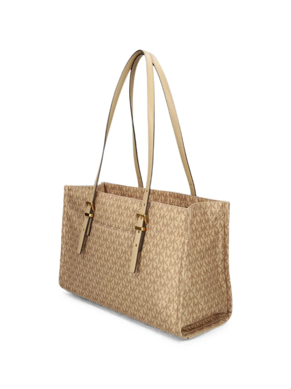 Michael Kors Medium Zadie schoudertas met logo-patroon Beige